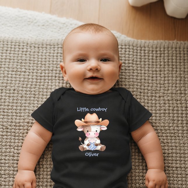 Liten Cowboy Personlig Nyfödd T Shirt (Skapare uppladdad)