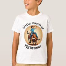 Liten Cowboy Stora Drömmar Tjurryttare