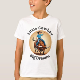 Liten Cowboy Stora Drömmar Tjurryttare T Shirt