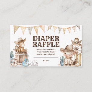 Liten Cowboy Vilda Västern Baby Shower Blöja Lotte Tilläggskort