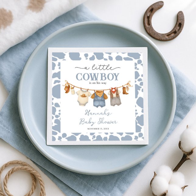 Liten Cowboy Western Baby Shower Pappersservett (Skapare uppladdad)