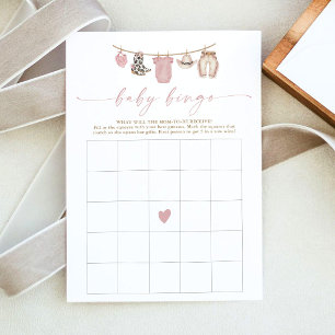 Liten Cowgirl Baby Shower Bingo Spelkort Inbjudningar