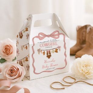 Liten cowgirl västkläder baby shower presentaskar