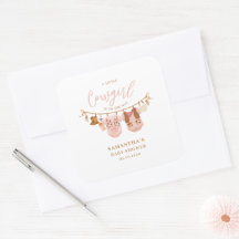 Liten Cowgirl Western Klädstreck Baby Shower