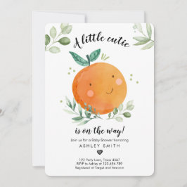 Liten Cutie Baby Shower Grey Gender Neutral Inbjudningar