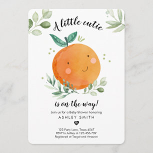 Liten Cutie Baby Shower Grey Gender Neutral Inbjudningar