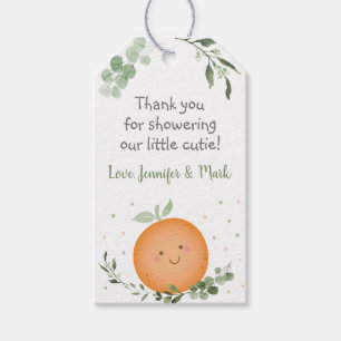 Liten Cutie Greenery Baby Shower-Tack Presentetikett