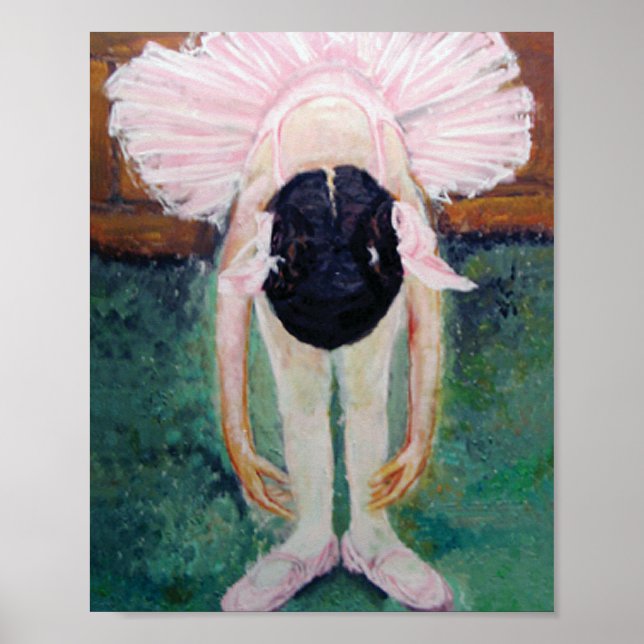 Liten dansare balettdansös impressionistisk målnin poster (Framsidan)