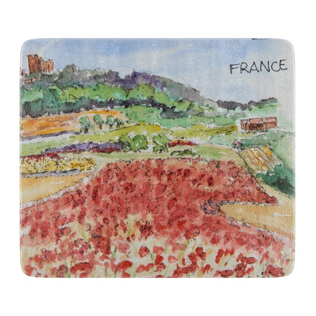 Liten dekorativ Glass skärbräda (Framsidan)