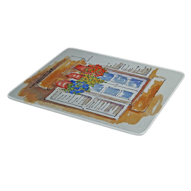 Liten dekorativ Glass skärbräda (Hörn)