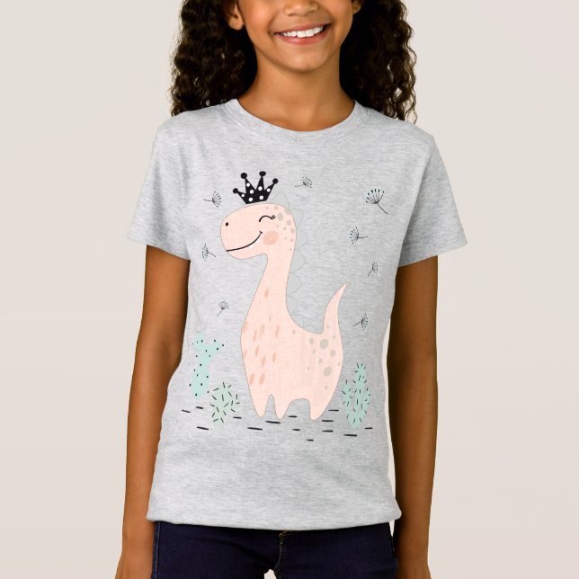Liten Dino Glädje  T Shirt (Framsida)
