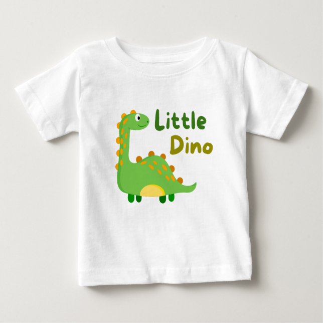 Liten Dino Småbarns T-shirt (Framsida)