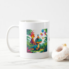 Liten Dino, Stora Drömmar – Redigerbar Dinosaurie Kaffemugg
