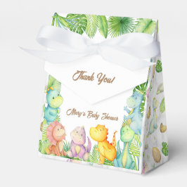 Liten dinosaur baby shower presentaskar