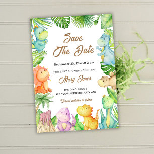 Liten dinosaurie baby shower Save The Date Inbjudningar
