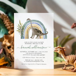 Liten Dinosaurie Bebis Babyshower Inbjudan