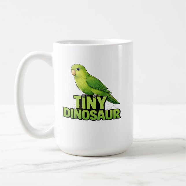 Liten dinosaurie papegoja kaffemugg (Vänster)