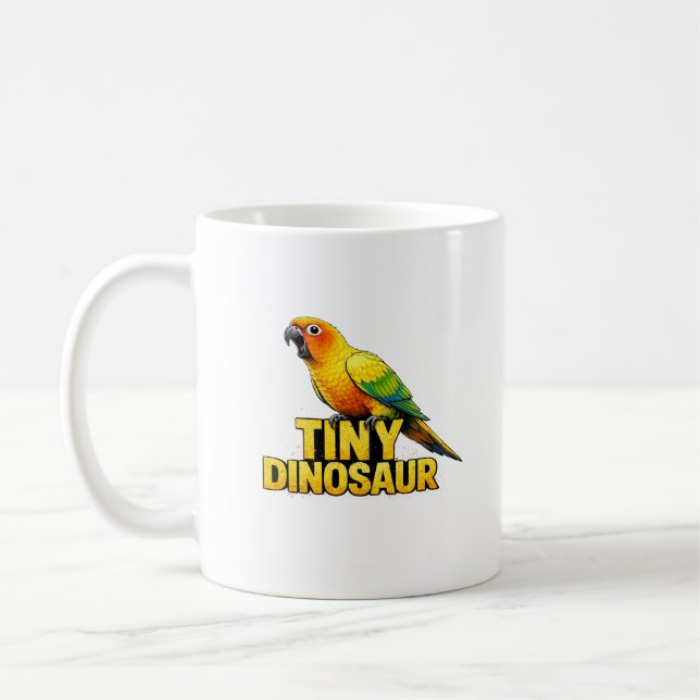 Liten dinosaurie solconure kaffemugg (Vänster)