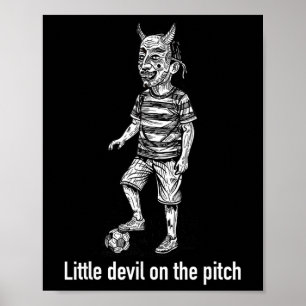 Liten Djävul På Planen Fotboll Poster