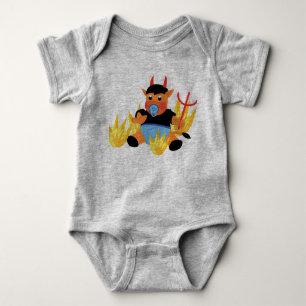Liten Djävuls Rolig Bebis Onesie - Konstnärlig Söt T Shirt