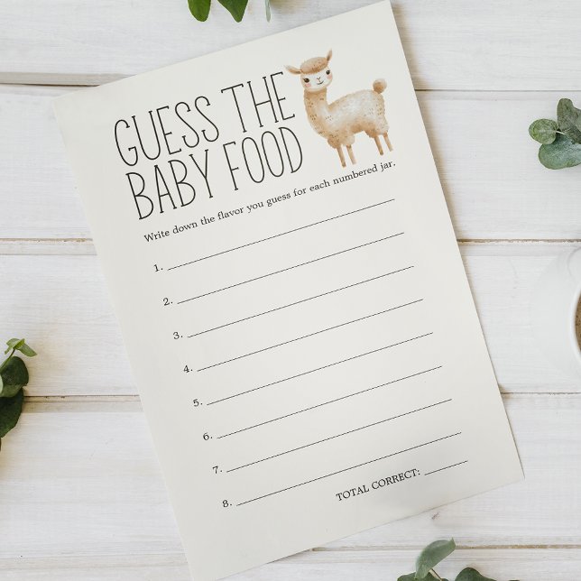 Liten djur Baby Shower Gissa bebismat spel Flygblad (Skapare uppladdad)