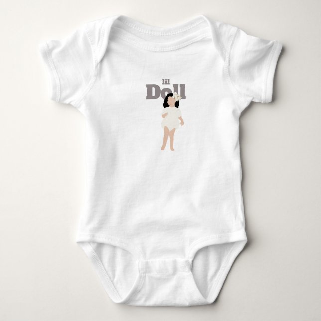 Liten docka T-shirt Baby Body (Framsida)