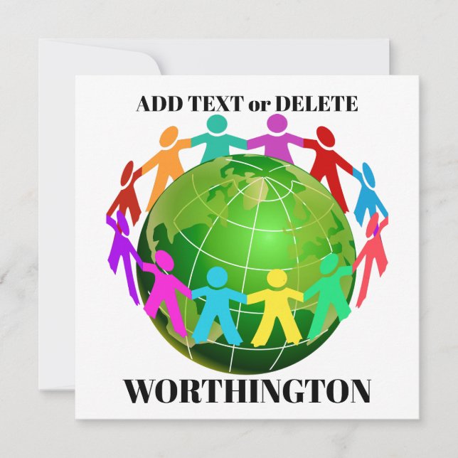 Liten dörrsignatur, mall, inbjudan (Framsida)