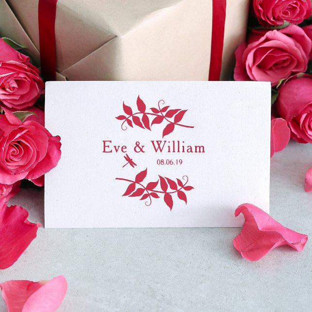 Liten Dragonfly med Grenar och löv design Stämpel (Skapare uppladdad)