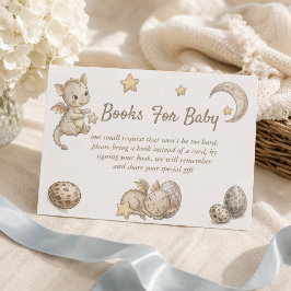 Liten Drak Magisk Baby Shower Böcker För Bebis Tilläggskort