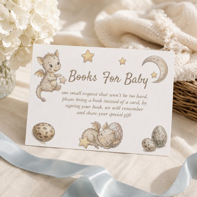 Liten Drak Magisk Baby Shower Böcker För Bebis Tilläggskort (Skapare uppladdad)