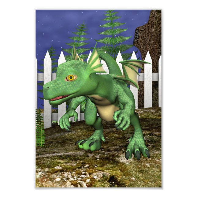 Liten drake fototryck (Framsidan)