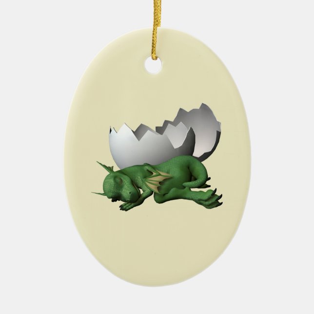 Liten drake julgransprydnad keramik (Framsidan)