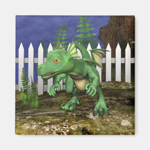 Liten drake magnet
