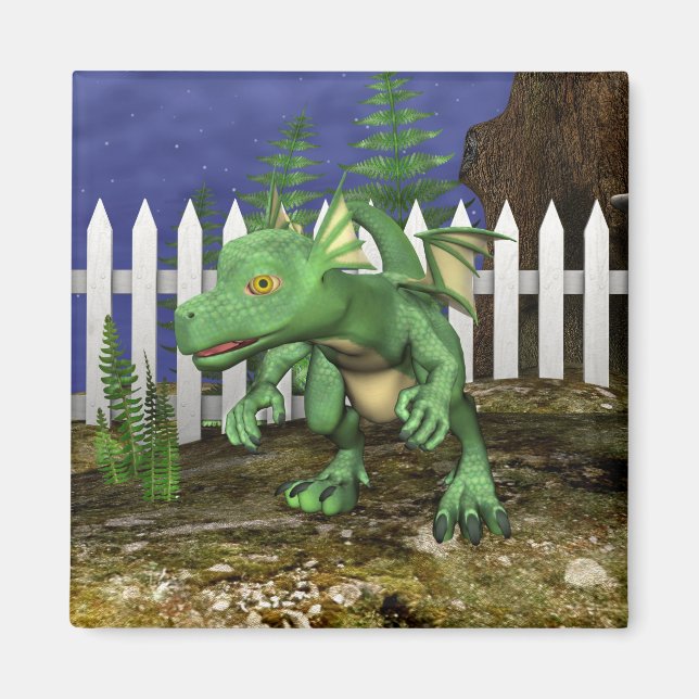 Liten drake magnet (Framsidan)