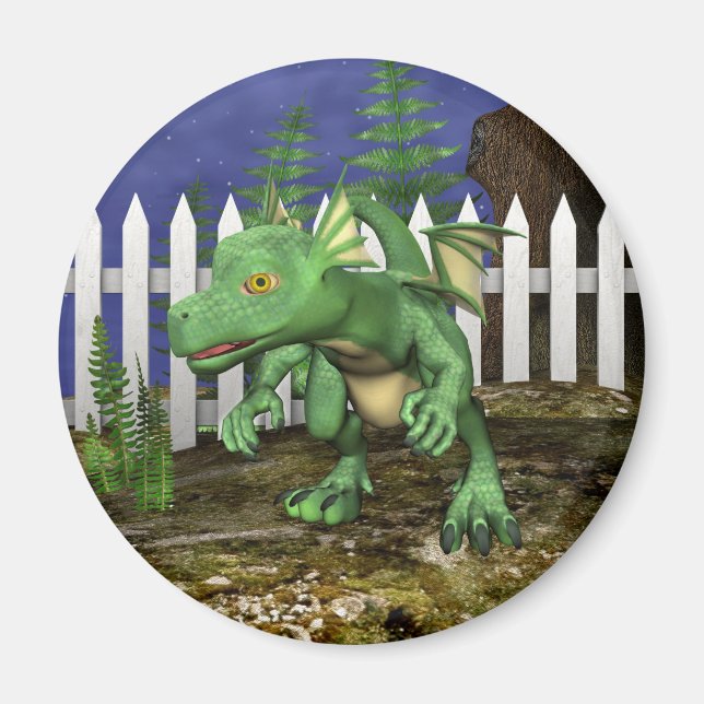 Liten drake magnet (Framsidan)