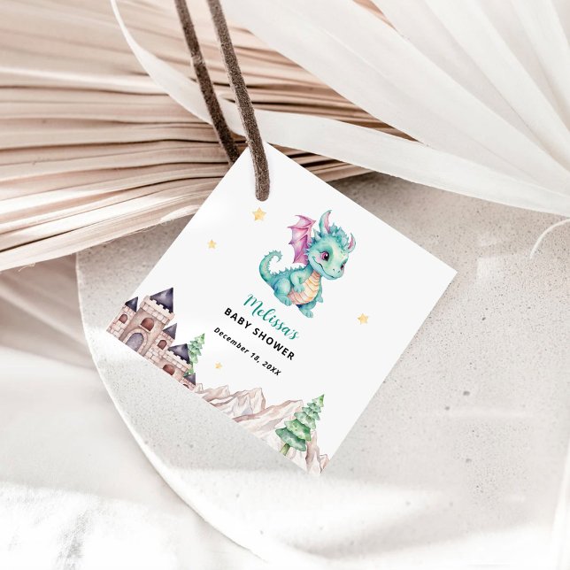 Liten Drakes Babyshower Gåvor Etiketter (Skapare uppladdad)