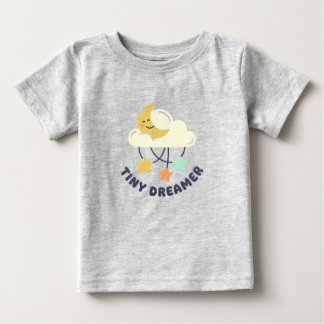 Liten drömmare söt sovande mån baby t-shirt