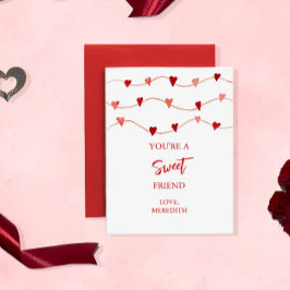 Liten Du är en söt vän Alla hjärtans dag Anteckningskort