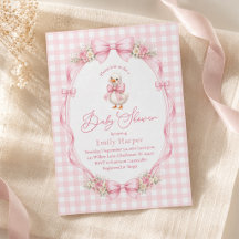 Liten dum gås Coquette Baby Shower