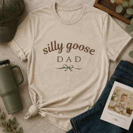 Liten dum gås pappa Sage grön Första födelsedag T Shirt