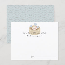 Liten Dumplings Baby Shower Blå Rådkort