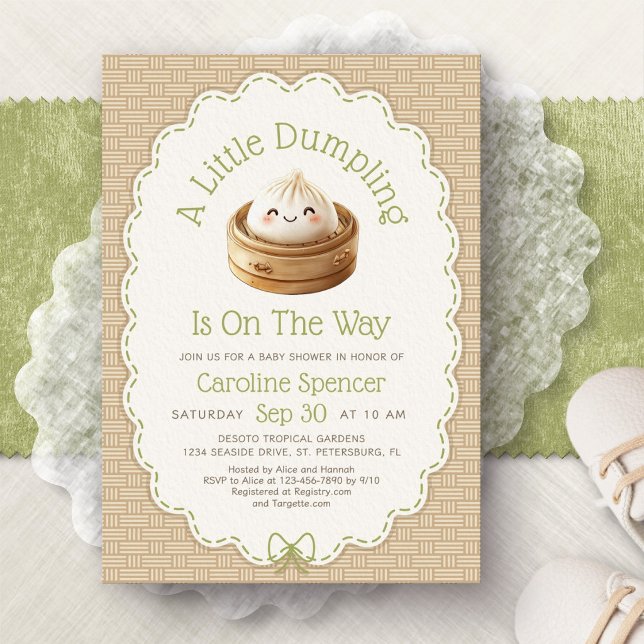 Liten Dumplings Baby Shower Inbjudningar (Skapare uppladdad)