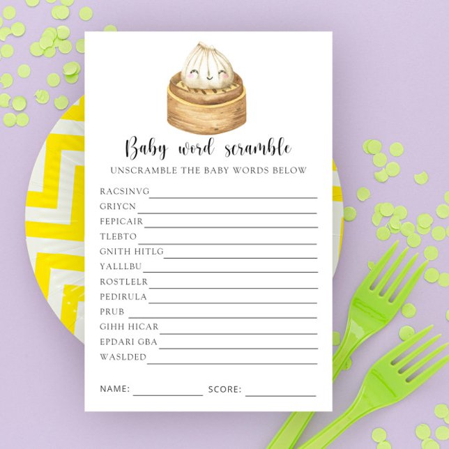 Liten dumplings Baby Word Scramble-spel (Skapare uppladdad)