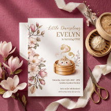 Liten Dumplings Magnolia Blommande Flicka 1-årsdag