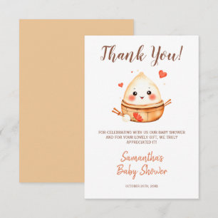 Liten duplikator för cute Watercolor Baby Shower Tack Kort