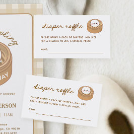 Liten dupling Babyskor Diaper Raffle Biljett Tilläggskort