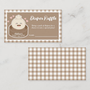 Liten dupling Babyskor Diaper Raffle Biljett Tilläggskort