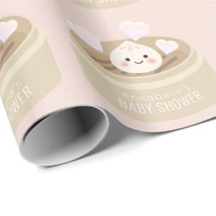 Liten dupling Babyskor Rosa Pappra Presentpapper