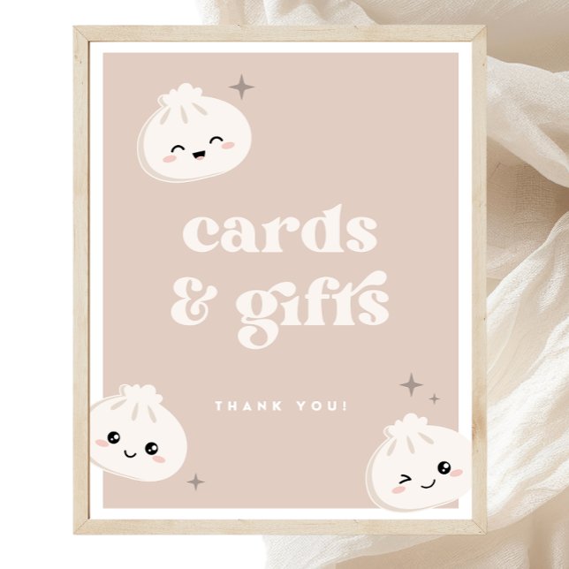 Liten dupling Bao Dim Sum Cards & Gifts Sign Poster (Skapare uppladdad)