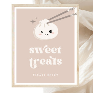 Liten dupling Bao Dim Sum Sweet Treats-tecken Poster